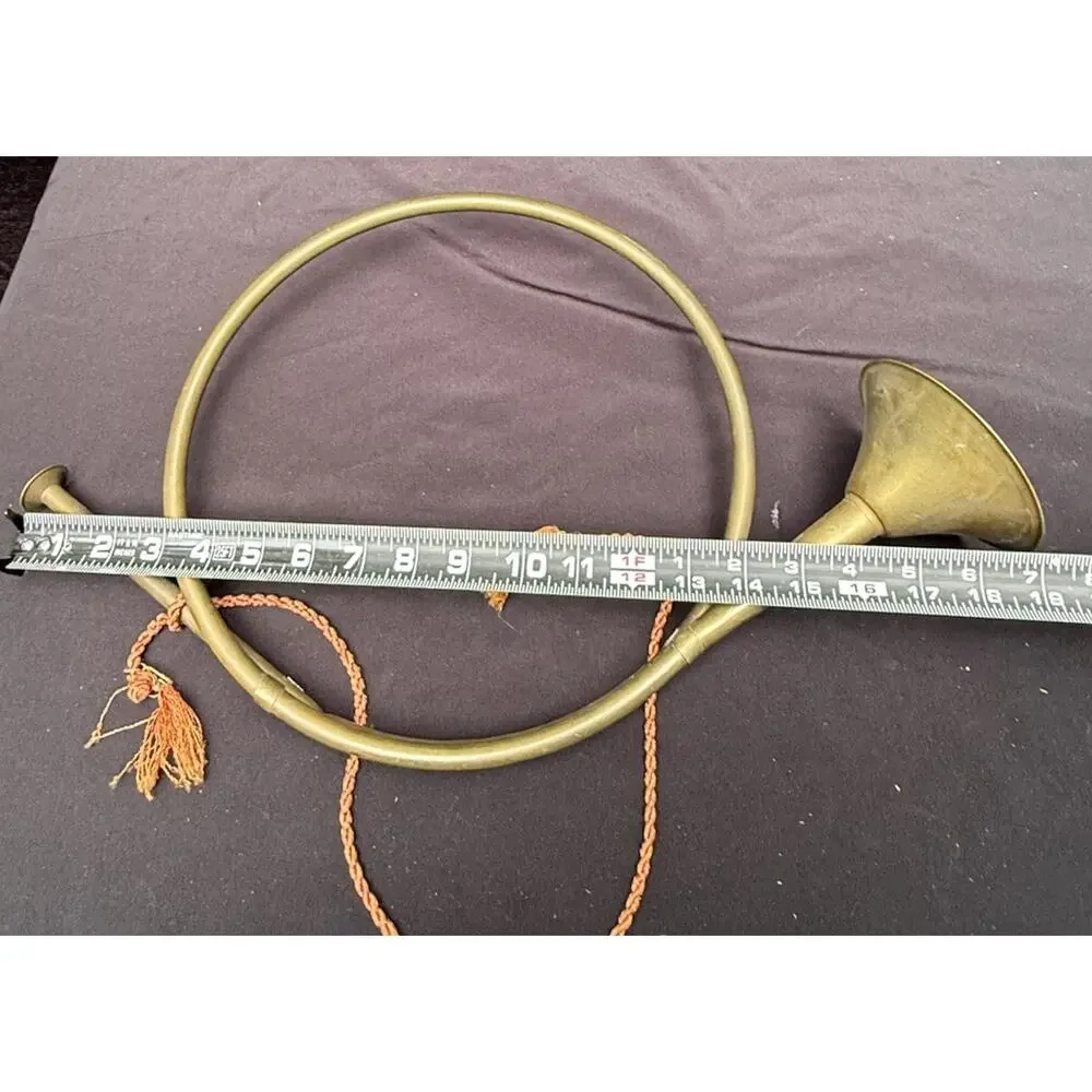 Vintage Brass French Horn Bugle Fox Hunting Decor Christmas LARGE 20 inch
